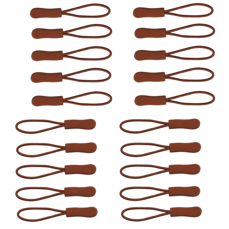 Urmspst 20PCS Zipper Pulls Replacement Zipper Pulls Zipper Tabs, (Rust Color) - Image 1